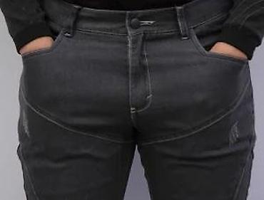 Farmerke: Muške motociklističke farmerke – tamno siva - Kroj sa ojačanjima i — 27