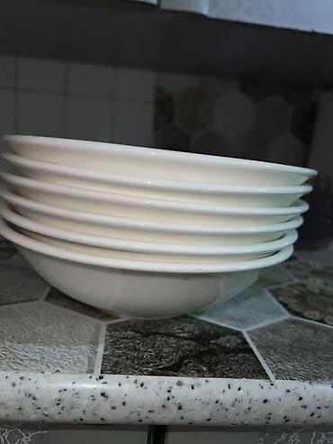 Наборы посуды: Набор тарелок (2 вида) - Глубокие белые тарелки, классическая форма — 1