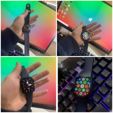 watch 6: Saat apple watch 6.44 ideal vezyetdedir Karopka adaptor yoxdur pil