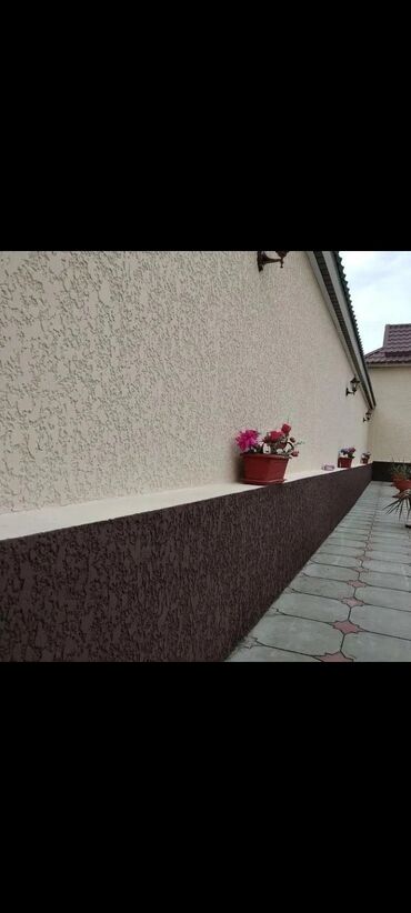 Fasad işləri: •Fasadda müxtəlif naxış formasında Tarsofka, Boya, Reng, Dekorativ — 12