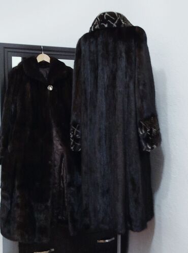 Шубы: Шуба, Норка, По колено, Финляндия, 4XL — 7