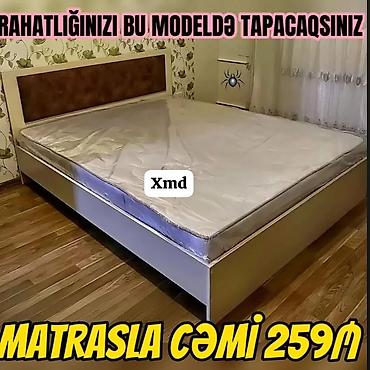 taxt carpayı: Yeni, İkinəfərlik çarpayı, Matras ilə — 1
