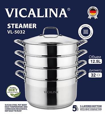 поровое: Пароварка Vicalina VL-5032 - Материал: нержавеющая сталь SUS304 — — 1