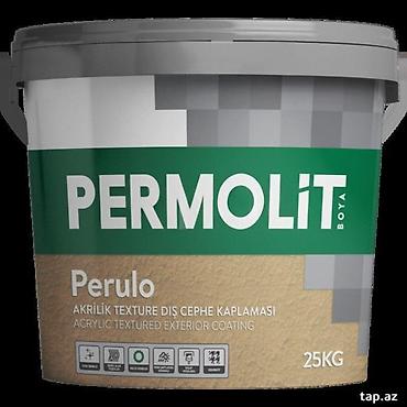 divar boyaları: Fasad örtüyü "Permolit"PERMOLİT PERULO Silikon Teksturlu Xarici Fasad — 1