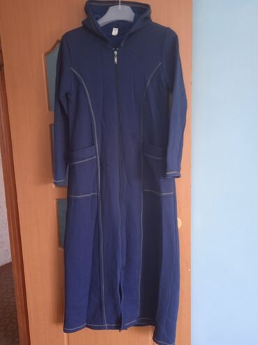 длинный вязаный кардиган: Пальто L (EU 40), цвет - Синий