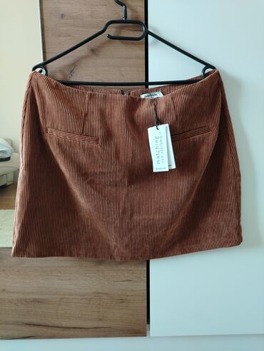 suknja pantalone zara: XL (EU 42), Mini, bоја - Braon