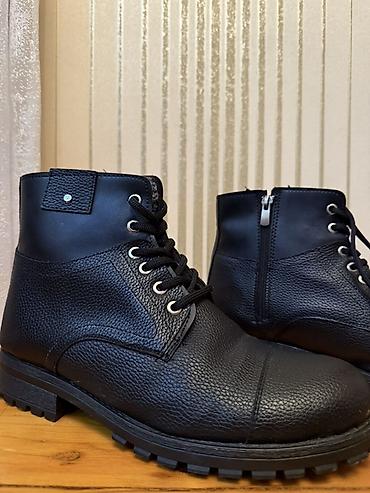 boot: Məhsul: Kişi qış botları - Rəng: Qara - Üst material: Toxumalı — 2