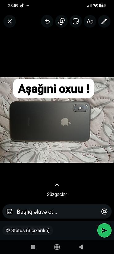 IPhone Xs, Qara, Barmaq izi lalafo.az -da IPhone Xs, Qara, Barmaq izi