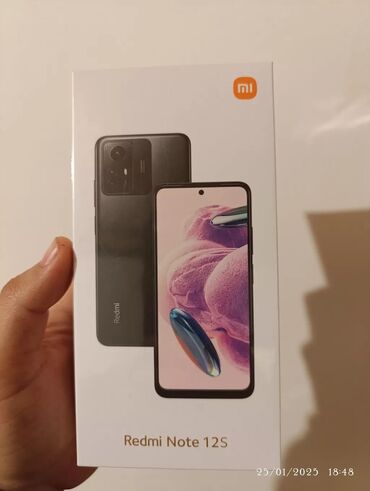 xiaomi powerbank: Xiaomi Redmi Note 12S, 256 GB, rəng - Mavi, 
 İki sim kartlı, Face ID, Sənədlərlə