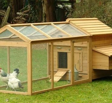 Yuvalar: Açıq havada istifadə üçün taxta toyuq damları və voliər komplektləri — 4