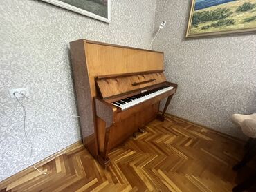 ремонт аккордеона цена: Пианино классического дизайна, выполненное из дерева светлого оттенка