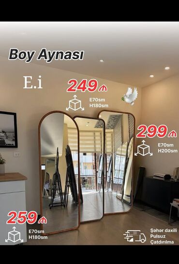 Masa və oturacaq dəstləri: Güzgü Divar üçün