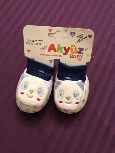 детские тапочки на липучках: Akyüz Baby yumşaq uşaq ev ayaqqabıları - Brend: Akyüz Baby (Made in