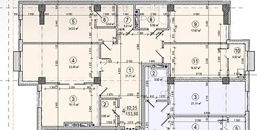 жк gravity: 4 комнаты, 154 м², Асанбай мкр Элитка, 13 этаж, ПСО (под самоотделку) — 2
