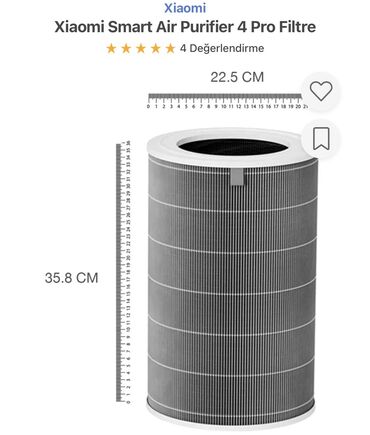 ucuz məişət texnikası: Xiaomi smart air purifier 4 pro filter. 2 gundur alinib bizim modele