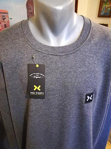 nike tek flis: Veliki muski pamucni duks No Copy u broju 6XL Sivi. Veliki model — 2
