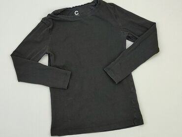 czarna bluzka dziewczęca: Bluzka, 12 lat, 146-152 cm, stan - Zadowalający