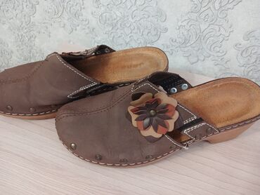 обувь сабо: Босоножки,цвет чёрный,натуральная кожа,производство Германия,размер
