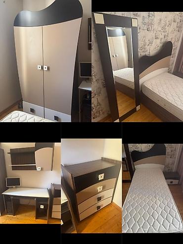 Oğlan və qız üçün, İşlənmiş, Təknəfərlik çarpayı, Yazı masası, Dolab, Komod