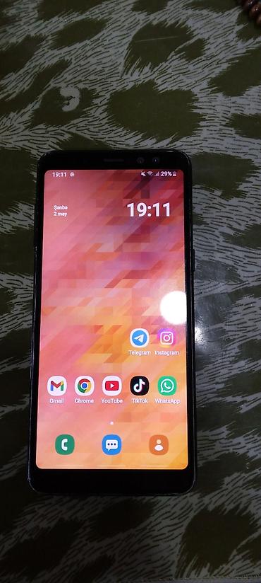 optimal samsung a10: Samsung Galaxy A8 2018, 32 GB, rəng - Mavi, İki sim kartlı — 1