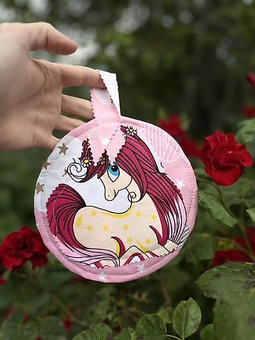bamboo tekstil: Mətbəx üçün dairəvi tutacaqlar dəsti – parça pot-holder/əlcəklər - — 8