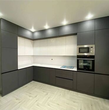 Sifarişlə mətbəx mebeli: Sifarişlə mətbəx dəsti, Özü çəkən petlələr, MDF, Kredit yoxdur, Pulsuz çatdırılma — 5