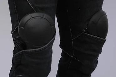 Farmerke: Muške crne farmerke – moto/urban stil - Kroj: slim/straight sa — 5