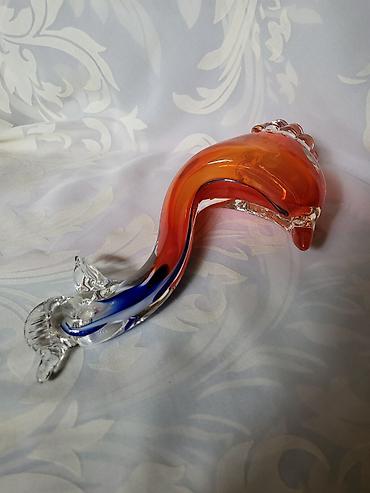 Ostali antikviteti: Murano figura rucni rad iz 70ih.god. Figura duvano staklo,bez — 12