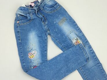 jeans holes: Jeans, 8 years, 128, condition - Good