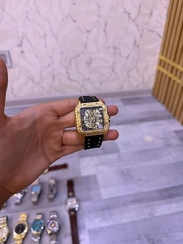 breguet saat: Qızılı çərçivəli, skelet (şəffaf mexanizmli) kişi qol saatı - Korpus — 2