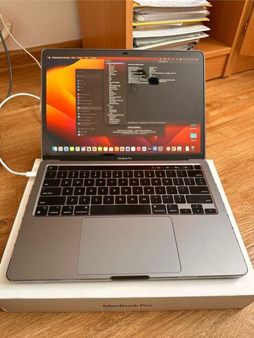 macbook pro 13 m2: Ноутбук, Apple, 8 ГБ ОЗУ, Apple M2, 13.3 ", Б/у, Для работы, учебы