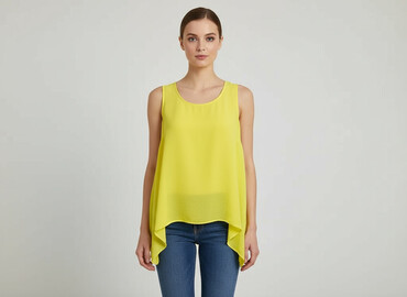 żółte bluzki z krótkim rękawem: Atmosphere, Women's blouse, size S