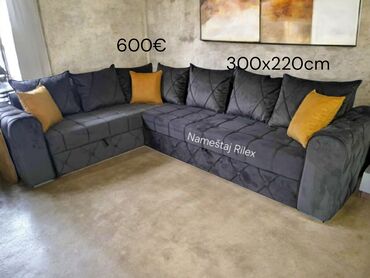 Ugaone garniture: Ugaona garnitura – Nameštaj Rilex - Dimenzije: 300 x 220 cm (vidljivo — 10