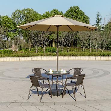 lidl basta: Suncobran 270 cm sa podesivom visinom, kapućino – Vasto 24-SA0111K — 1