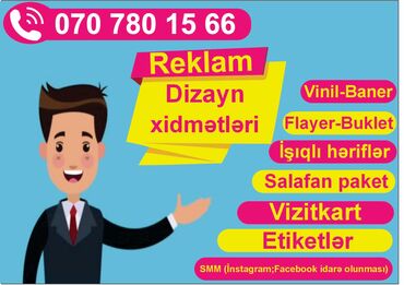 sosial evler qiymeti: Reklam, çap | Vizitkartlar, Flayer, Bannerlər | Montaj, Dizayn, Çap