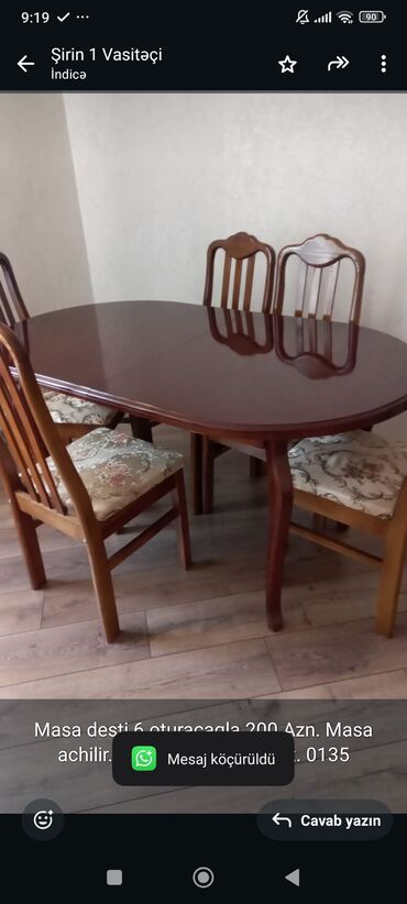 Sifarişlə divanlar: Qonaq otağı üçün, İşlənmiş, Oval masa, 6 stul lalafo.az -da Sifarişlə divanlar: Qonaq otağı üçün, İşlənmiş, Oval masa, 6 stul