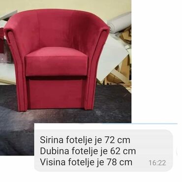 Fotelje: 08. Fotelja, model POTKOVICA cena 10800 din mogucnost slanja fotelja — 1