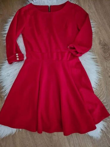 crvena duga svecana haljina: XS (EU 34), S (EU 36), color - Red, Evening, Long sleeves