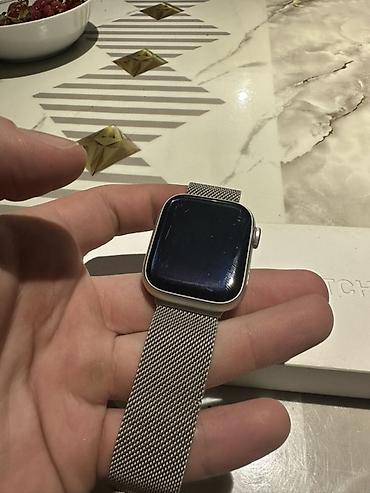 apple whatch 3: Apple Watch seria 9 (41mm) (alüminium gövdə, gümüş rəng) + aksesuarlar — 4