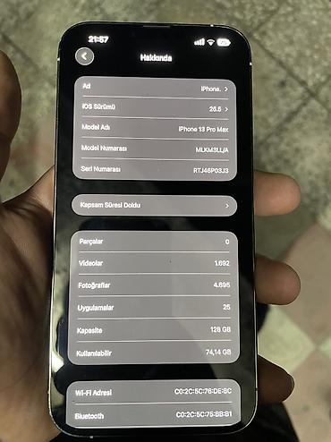 tank 3 pro max: IPhone 13 Pro Max, 128 GB, Ağ — 6