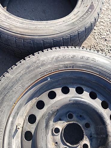 Колеса в сборе 185 / 65 / R 15, Зима, Б/у, Комплект, Легковые, Железные
