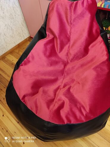 Пуфики: Новый, Пуфик-кресло, Ткань, цвет - Красный, Нет доставки