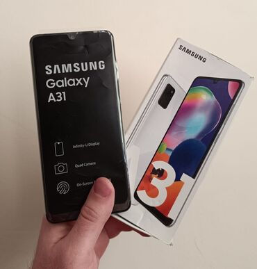 Poco: Samsung Galaxy A31, цвет - Черный, Отпечаток пальца