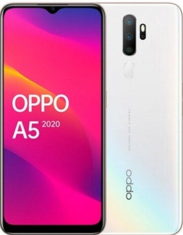 мобильных телефонов: Oppo A5 (2020), Б/у, 64 ГБ, цвет - Белый, 2 SIM