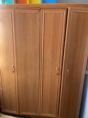 трехстворчатый шкаф: Шкаф для одежды, Б/у, Прямой
