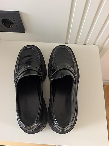 кожаный обувь: Лоферы, 39, Massimo Dutti, Б/у, цвет - Черный, Самовывоз, Бесплатная доставка — 3