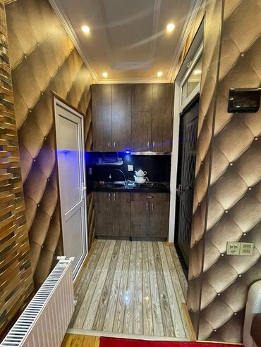 Otaqların uzunmüddətli kirayəsi: Xanim ucn kiraye 1 otaqlı studiya tipli kiçik mənzil/interyer - Sahə — 6