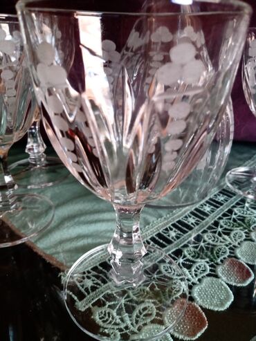 Čaše: Bohemija servis za vino,kristal,led kristal,brusen kristal. iz — 9