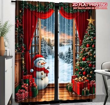Ostali proizvodi za kuću: Novogodišnje zavese Dimenzije 150x60cm Cena 1700din/2kom kao na slici — 29
