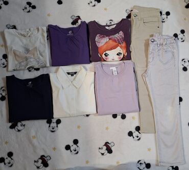 Paketi dečije odeće: Paket: Košulje, Majice, Pantalone, Za devojčice, uzrast: 5-6 godina — 23